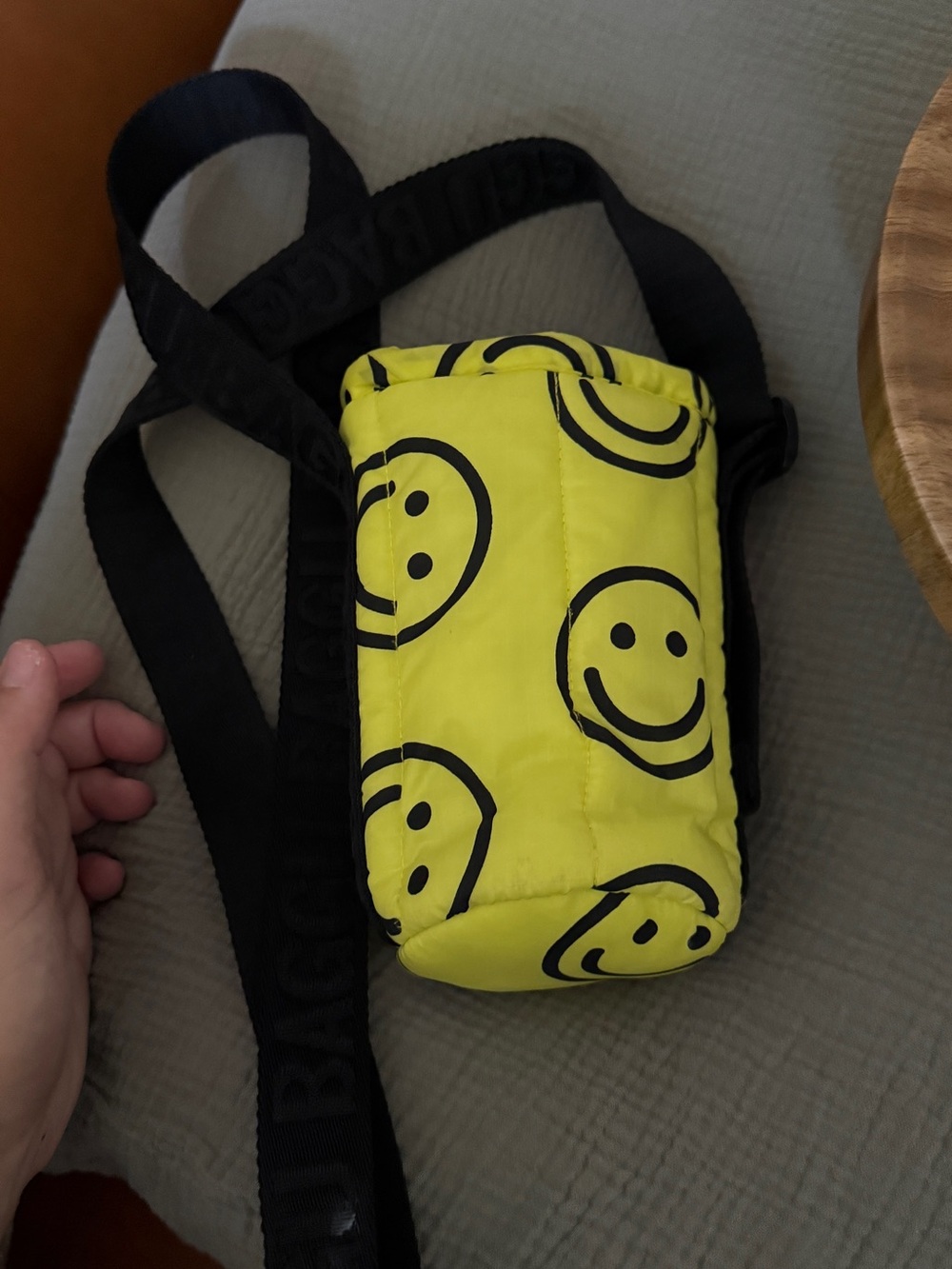 BAGGU Yellow Smiley Water Bag